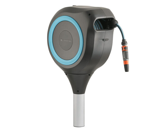 Bộ dây rút tự động Gardena 18614-20, dài 20 mét, chân cắm đất. Thiết kế xoay 360 độ, phù hợp cho khu vườn vừa và nhỏ. Thương hiệu Gardena, xuất xứ châu Âu, bảo hành 12 tháng