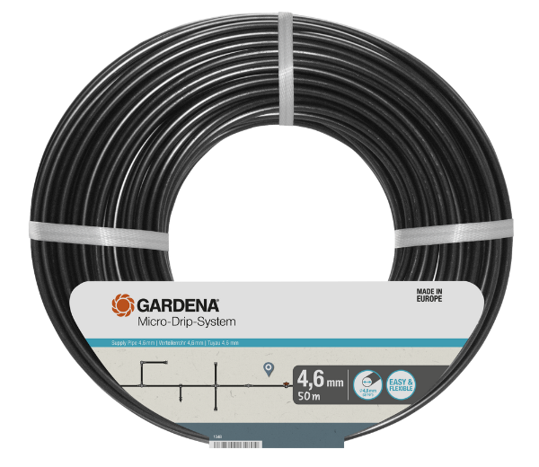 Ống nước nhựa đen 4.6mm 3/16'' Gardena 50m 01348-20